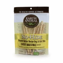 Earth Animal Peanut Butter No-Hide Stix Dog Chew - 10pk