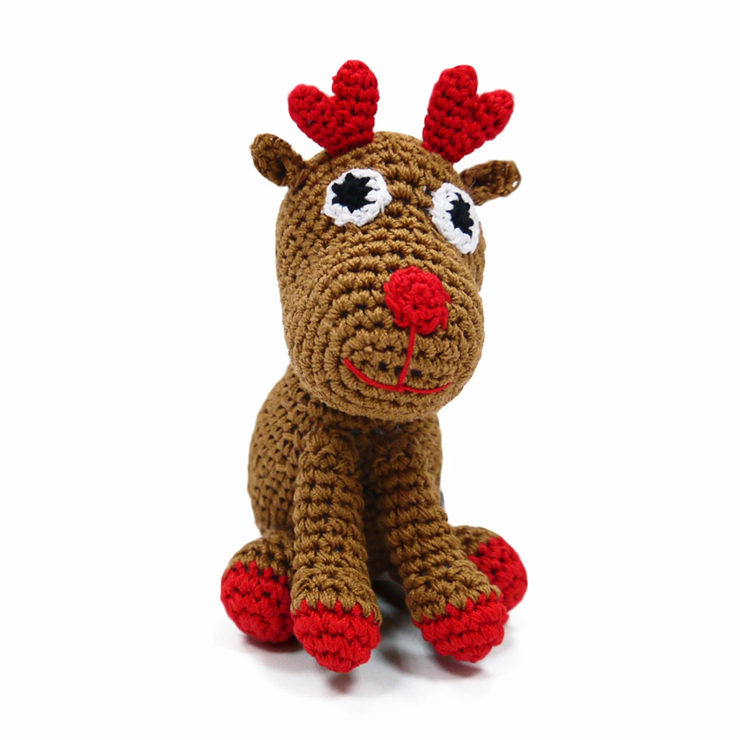 Dogo Pet Fashions Holiday Pawer Squeaky Toy Reindeer Rudolph Dog Toy