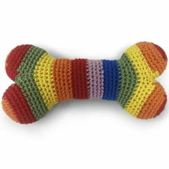 Dogo Pet Fashions Pawer Rainbow Bone Dog Toy