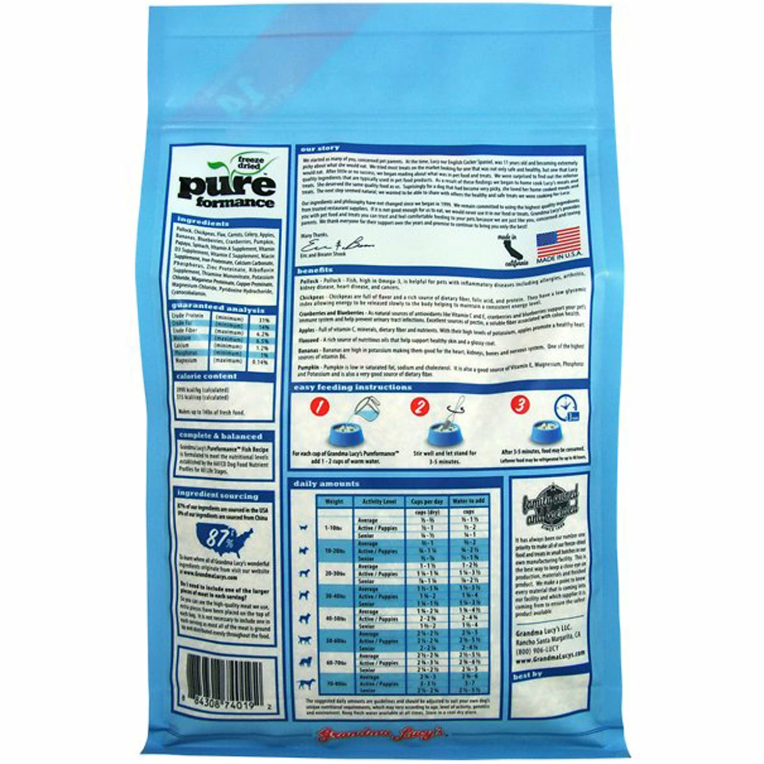 Grandma Lucy's Pureformance Freeze Dried Fish Dog Food - Image 4