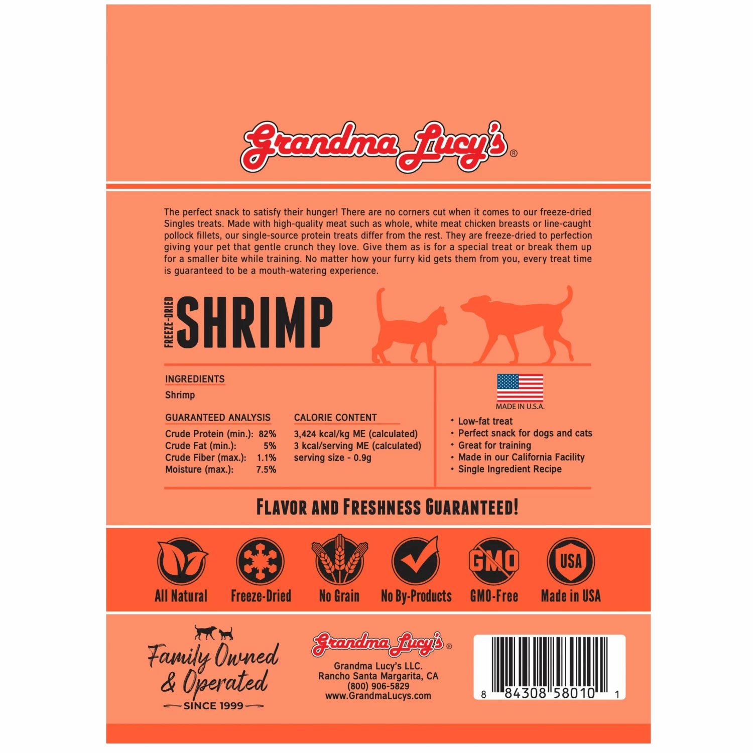 Grandma Lucy's Singles Freeze-Dried Shrimp 0.65 Oz - Image 2