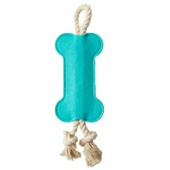 Jax & Bones Hitch & Bone Rope Dog Toy - Aqua