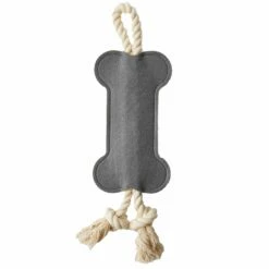 Jax & Bones Hitch & Bone Rope Dog Toy - Black
