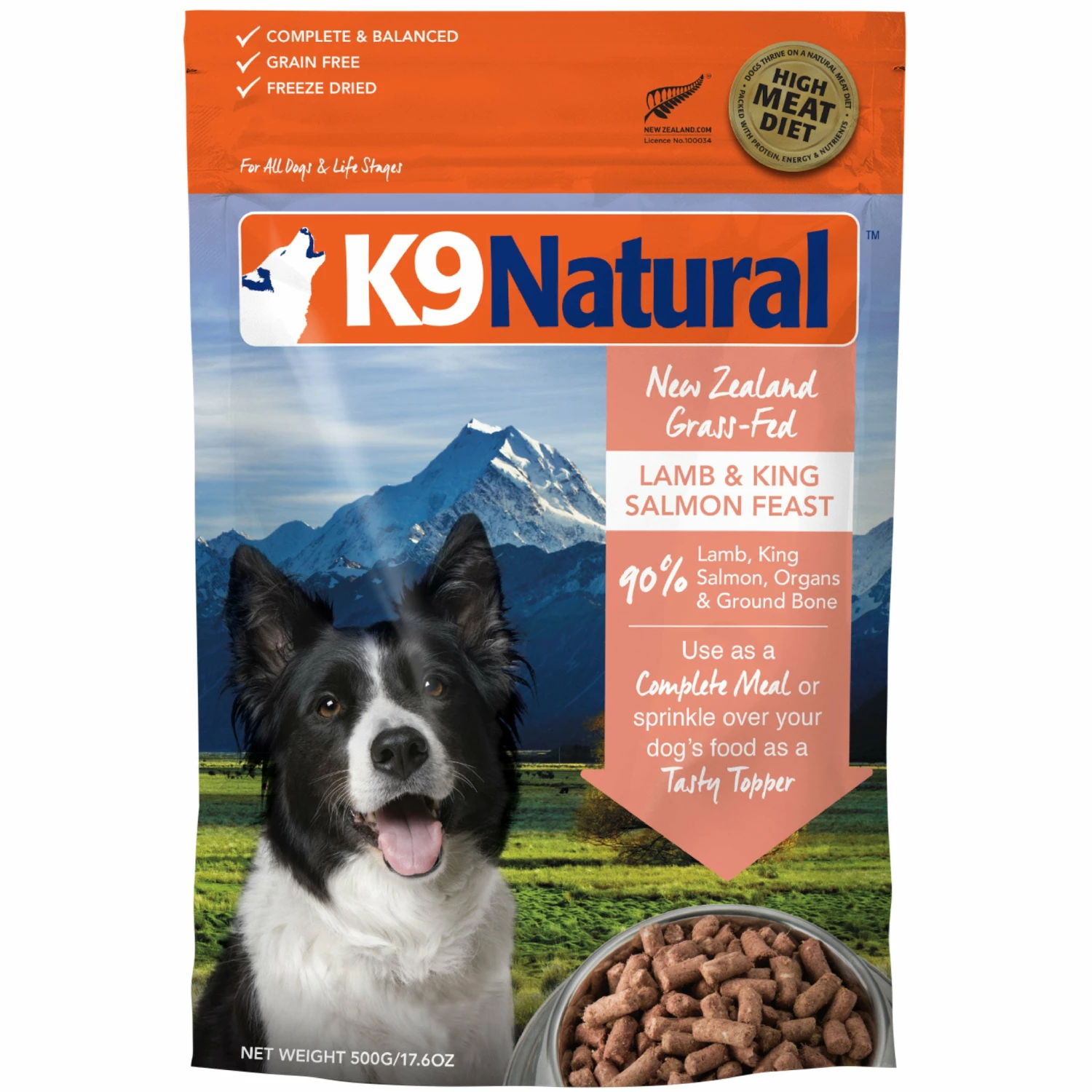 K9 Natural Freeze-Dried Lamb & Salmon Dog Food