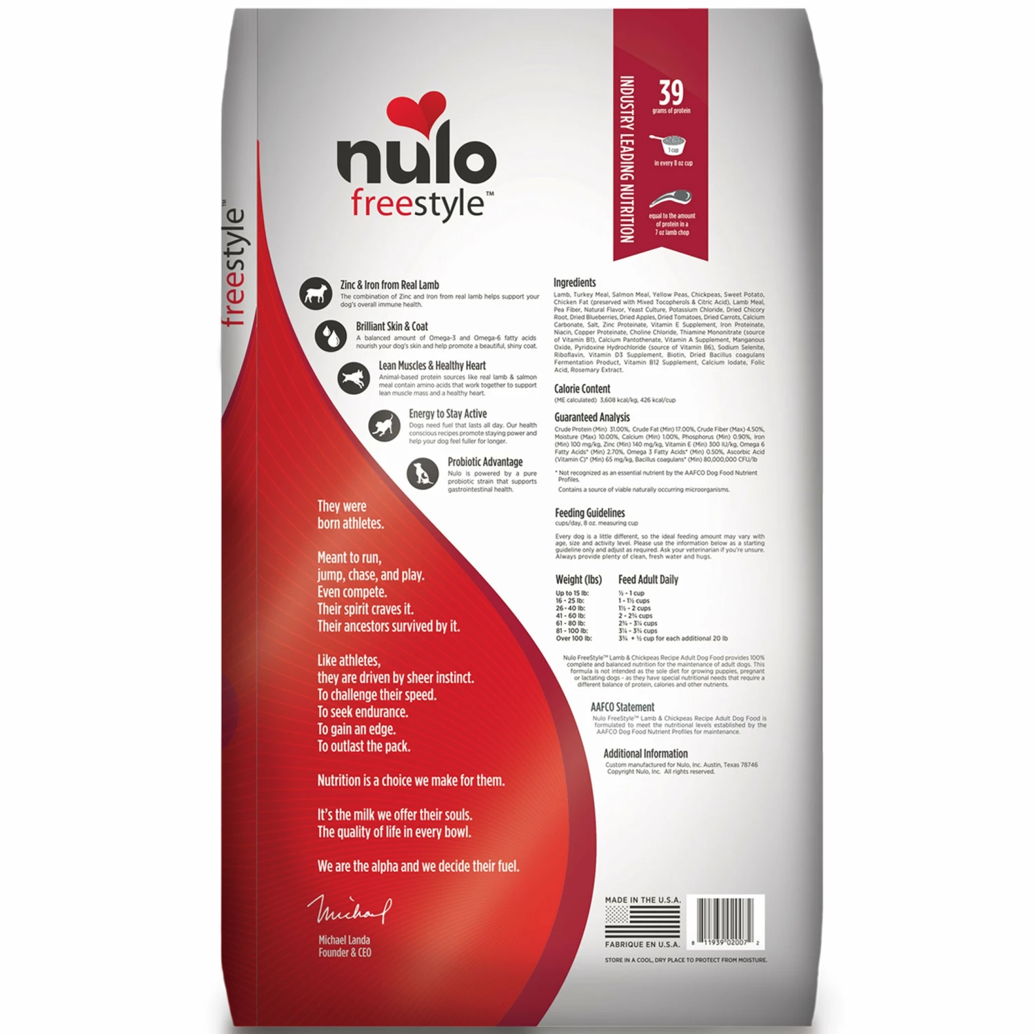 Nulo FreeStyle GF Lamb & Chickpeas Dog Food - Image 4