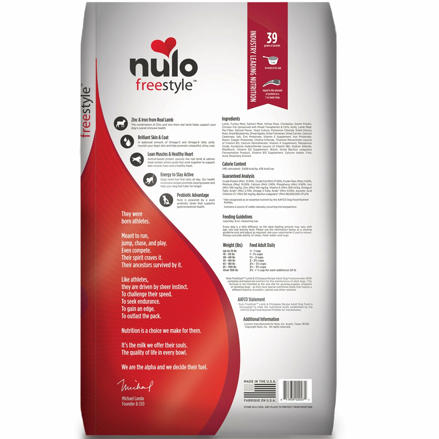 Nulo FreeStyle GF Lamb & Chickpeas Dog Food - Image 2
