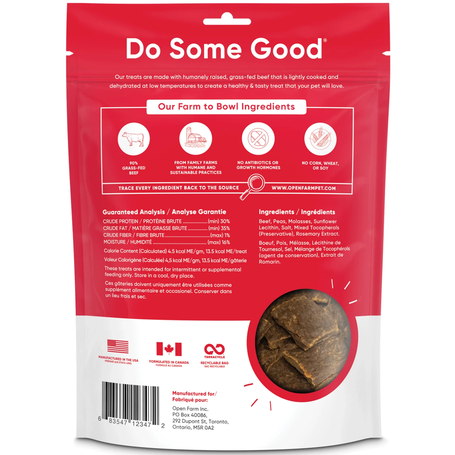 Open Farm Dehydrated Beef Dog Treats - 4.5oz - Image 2