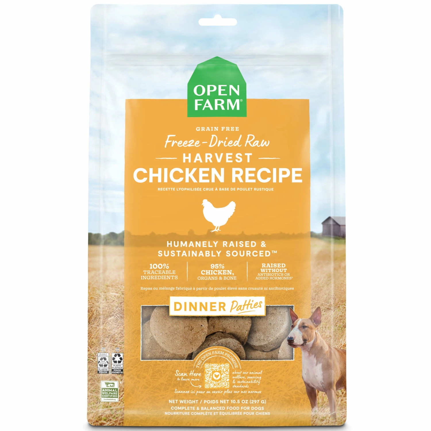 Open Farm Freeze-Dried Patties Dog Chicken 17.5 Oz