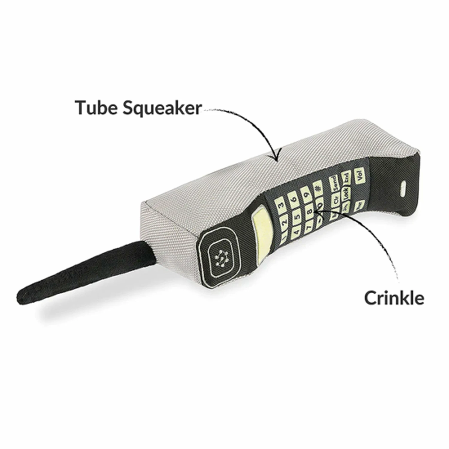 P.L.A.Y. Brick Phone Dog Toy - Grey - Image 2