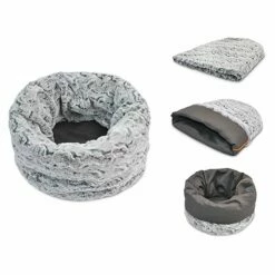 P.L.A.Y. Snuggle Husky Gray Dog And Cat Bed
