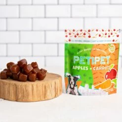 Petipet Functional Treat Dog Apples & Carrots 5 Oz