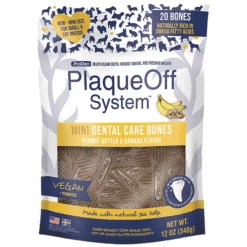ProDen PlaqueOff System Mini Dental Chews Peanut Butter & Banana Flavor For Dogs - 12 Oz