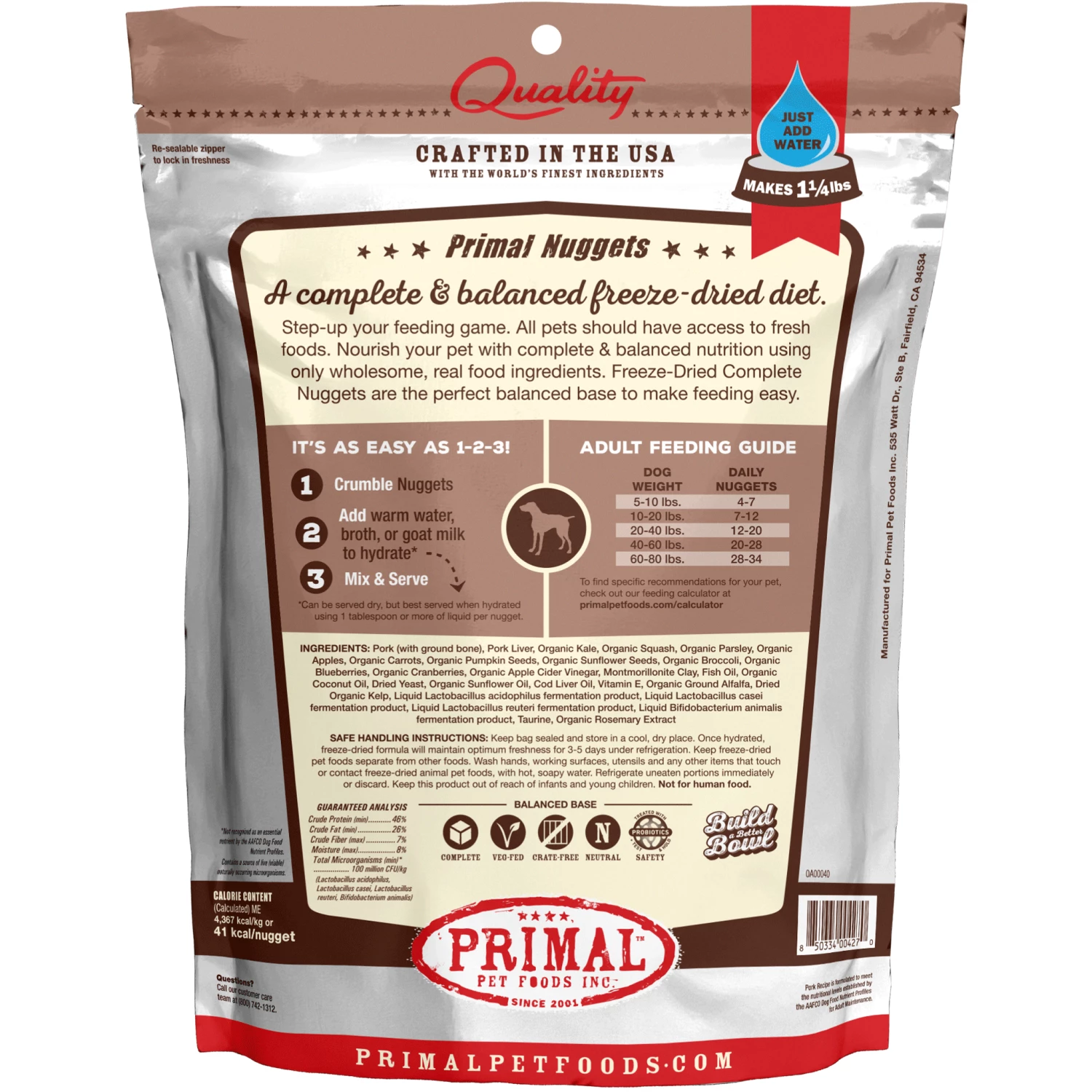 Primal Freeze-Dried Nuggets Pork Dog Food - Image 2