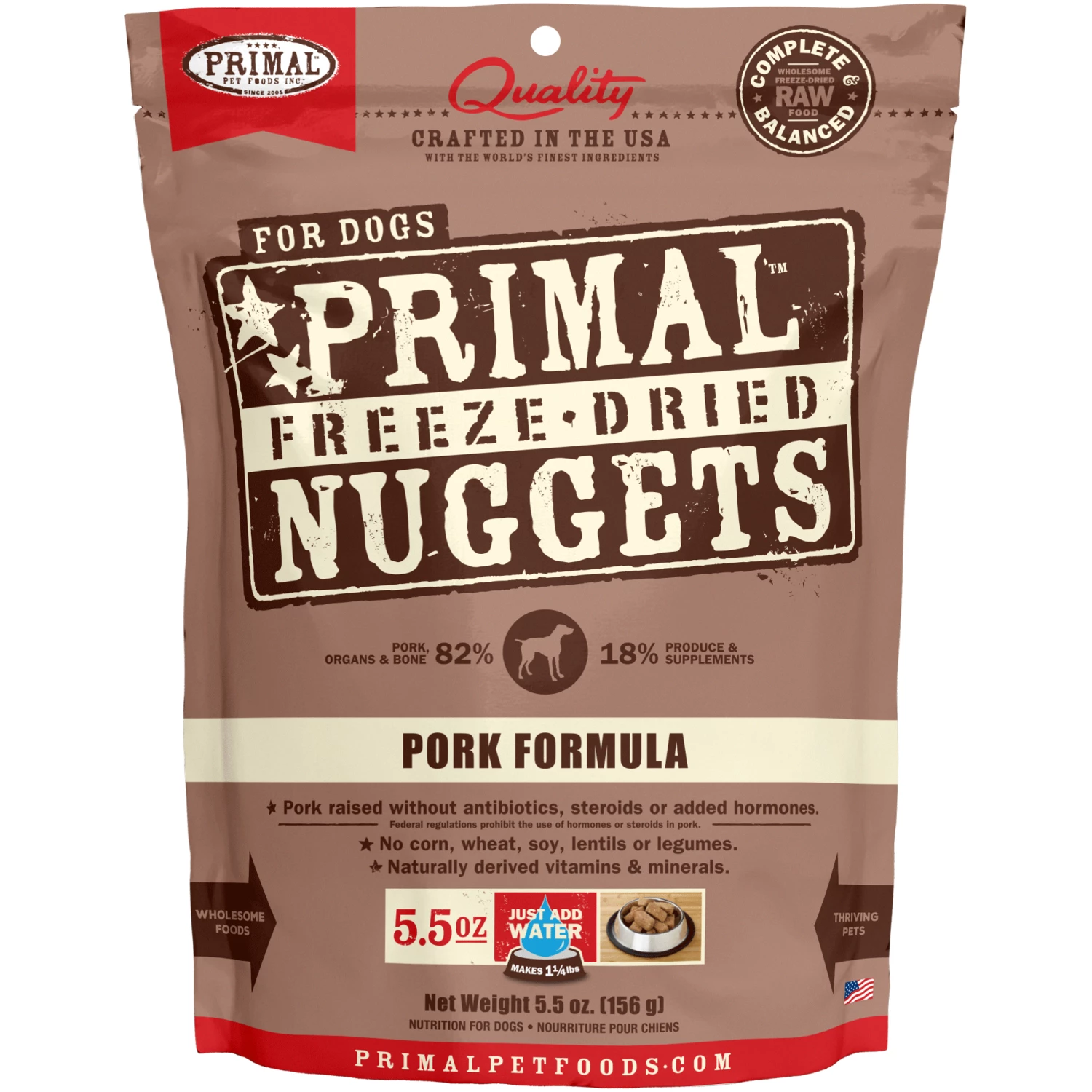 Primal Freeze-Dried Nuggets Pork Dog Food