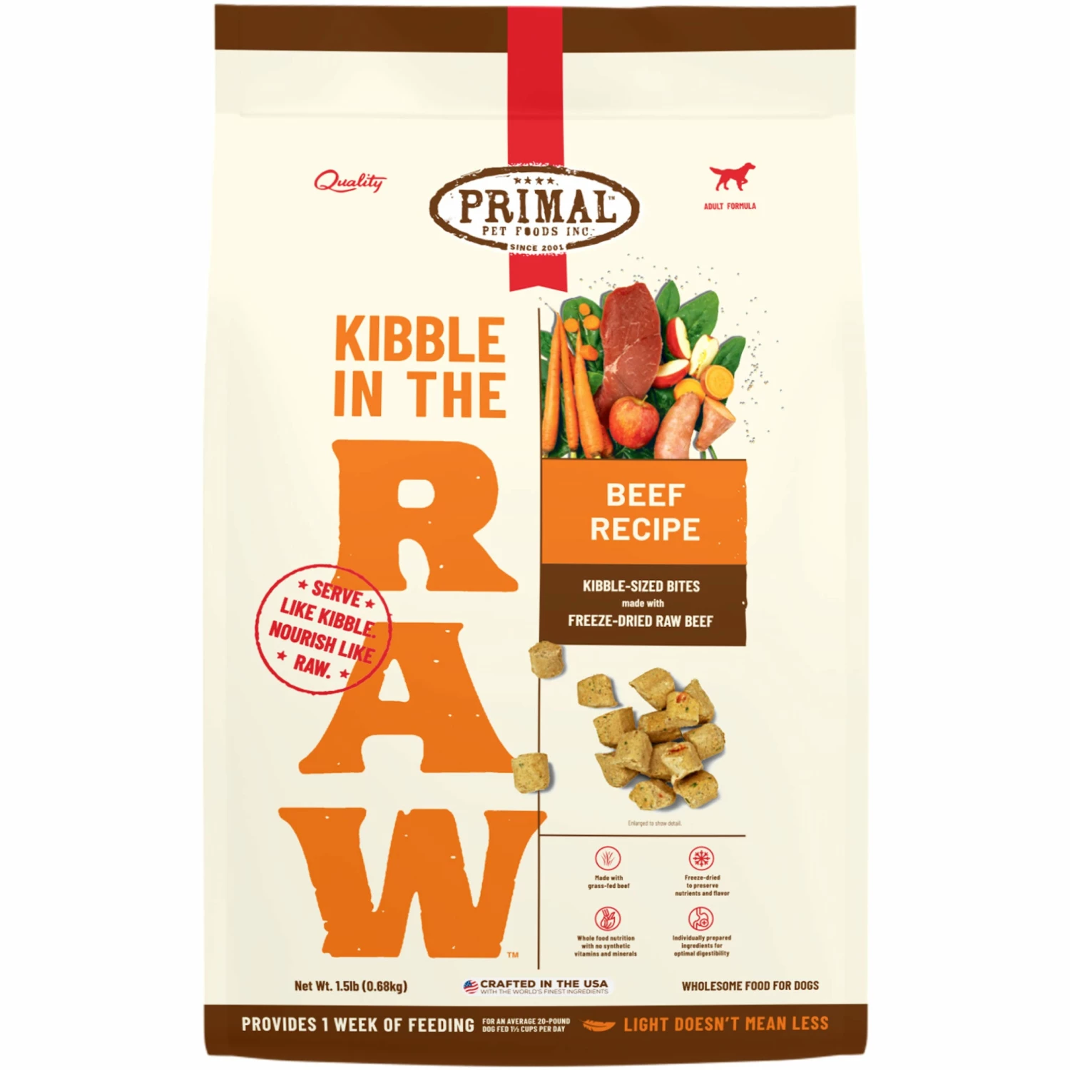 Primal Kibble In The Raw Beef Dog Food - Image 3