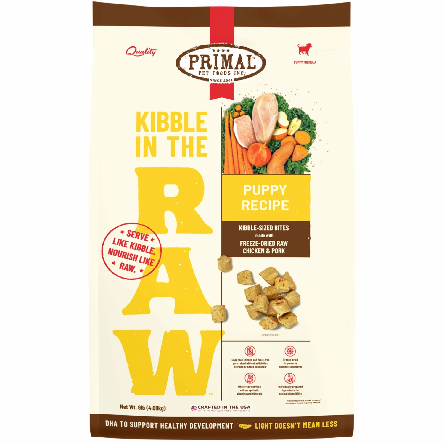 Primal Kibble In The Raw Puppy Recipe Dog Food