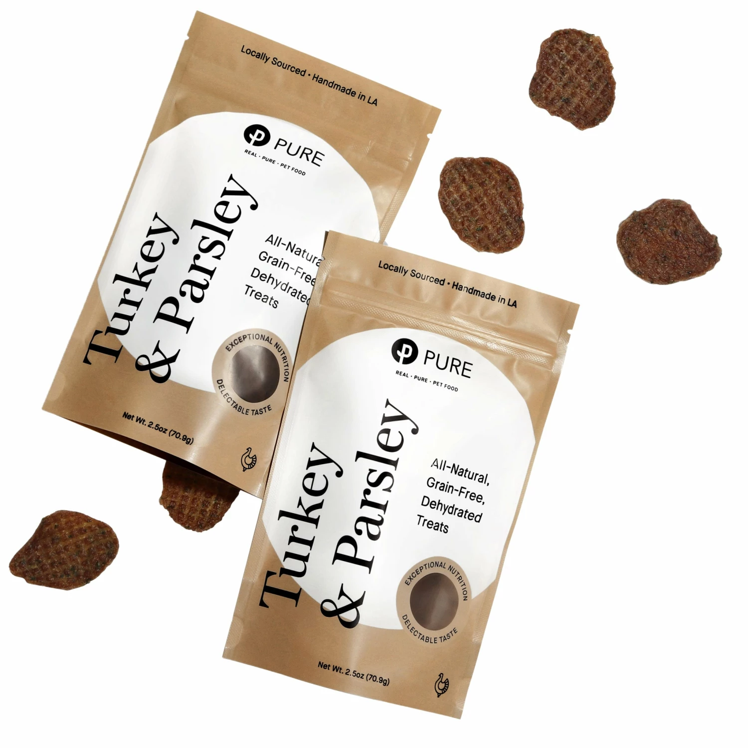 Pure Dehydrated Treat Dog Turkey & Parsley 2.5 Oz - Image 2