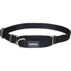 Red Dingo Black Classic Martingale Dog Collar