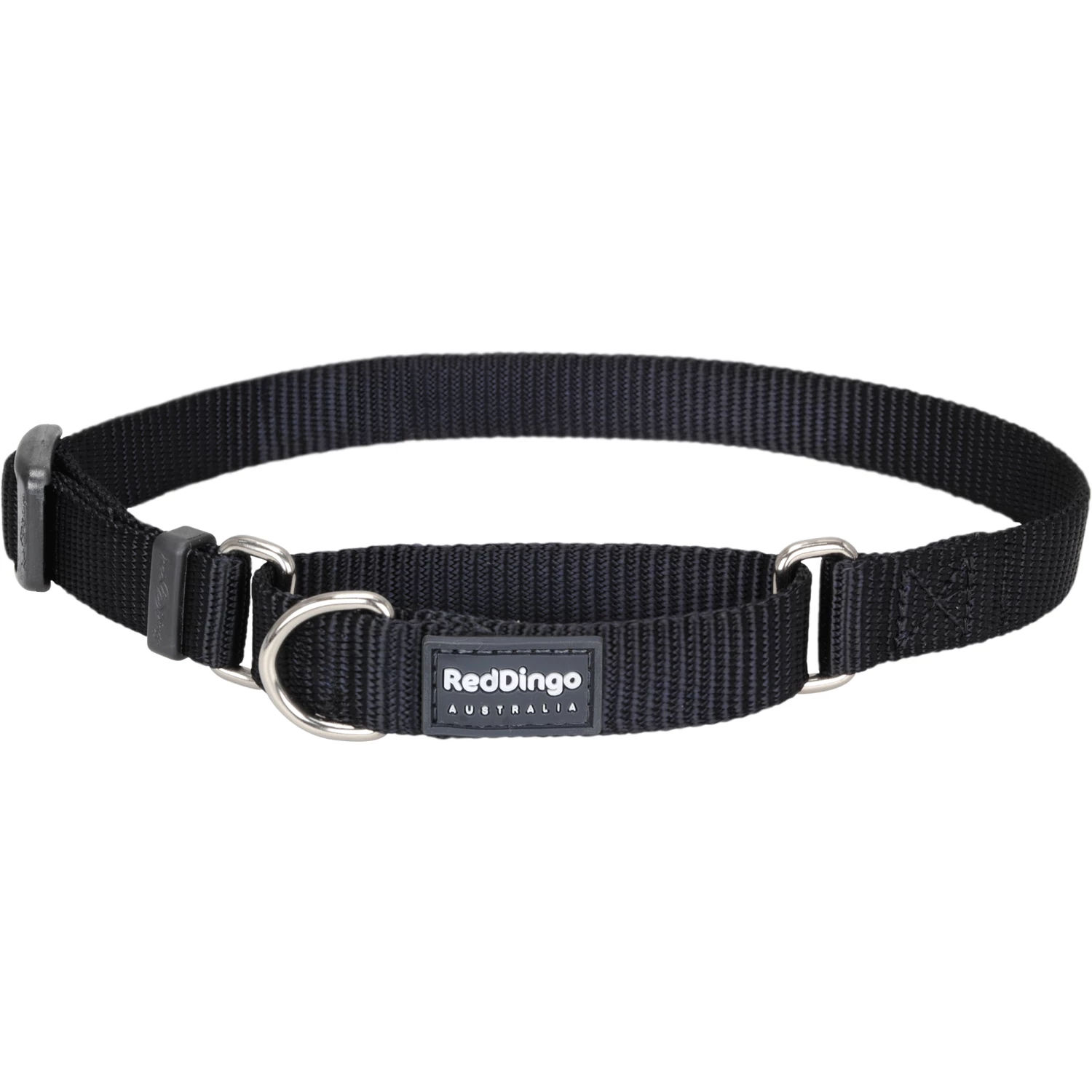 Red Dingo Black Classic Martingale Dog Collar