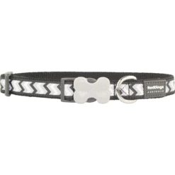 Red Dingo Black Reflective Ziggy Dog Collar