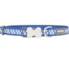 Red Dingo Dark Blue Reflective Ziggy Dog Collar