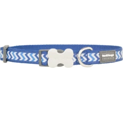 Red Dingo Dark Blue Reflective Ziggy Dog Collar