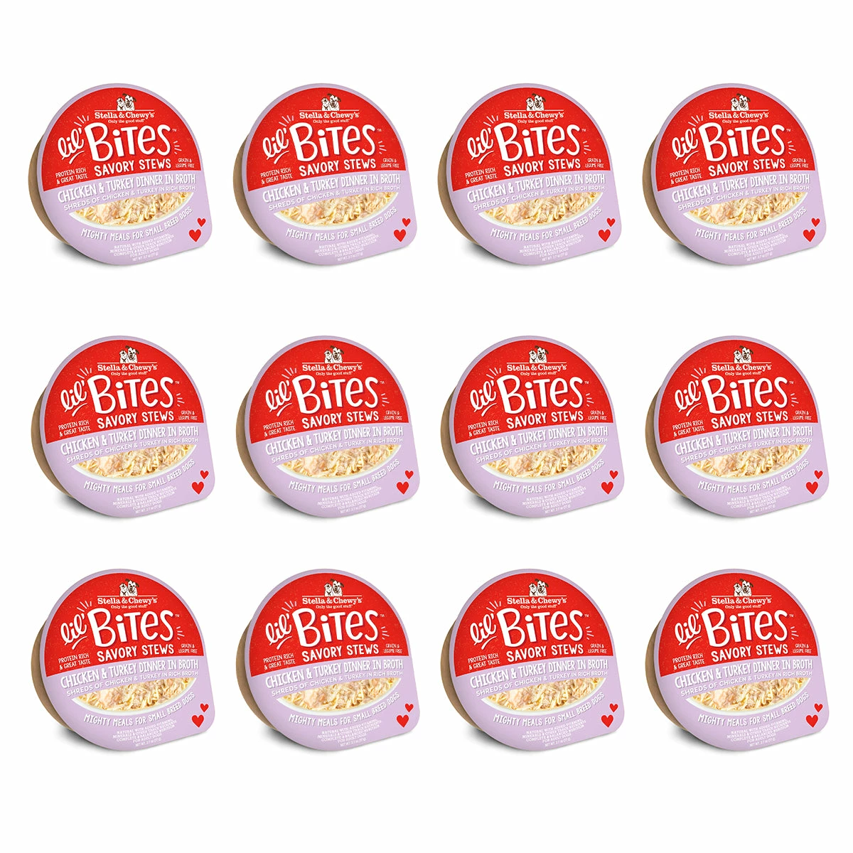 Stella & Chewy's Lil Bites Savory Stews Chicken & Turkey Dog Food 12-Pack