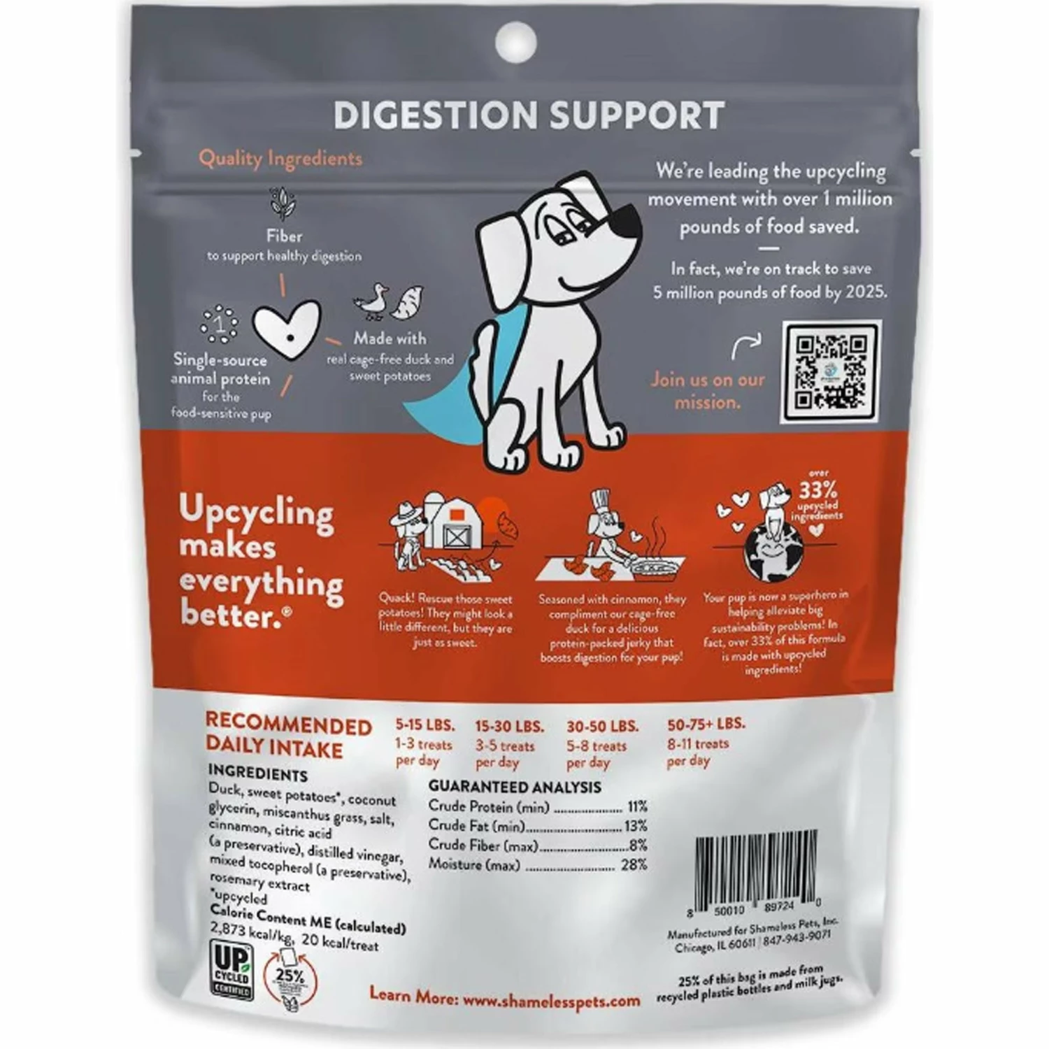 Shameless Pets Jerky Bites Dog Duck-Tato 5 Oz - Image 2