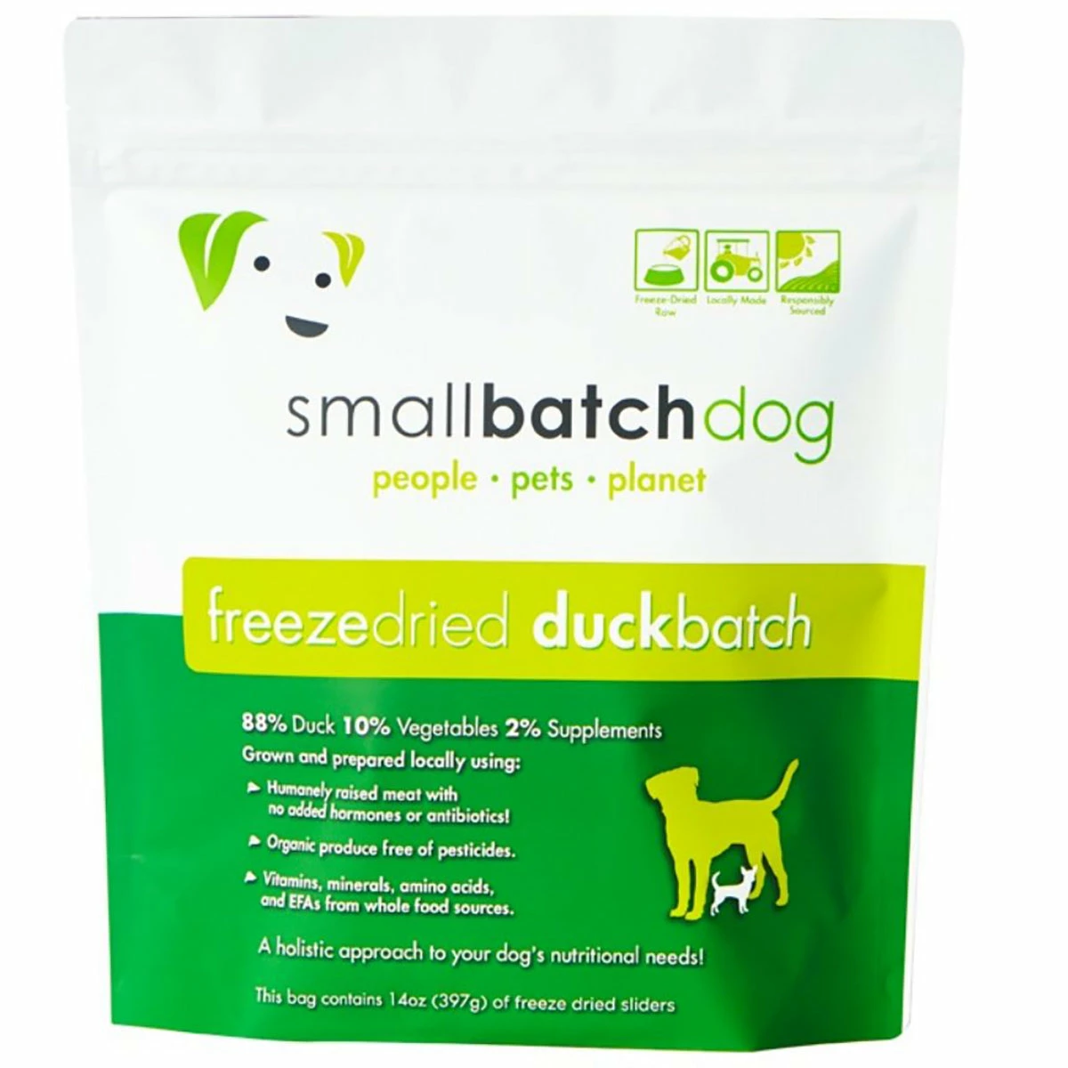 Smallbatch Freeze-Dried Duck Dog Food - 14oz