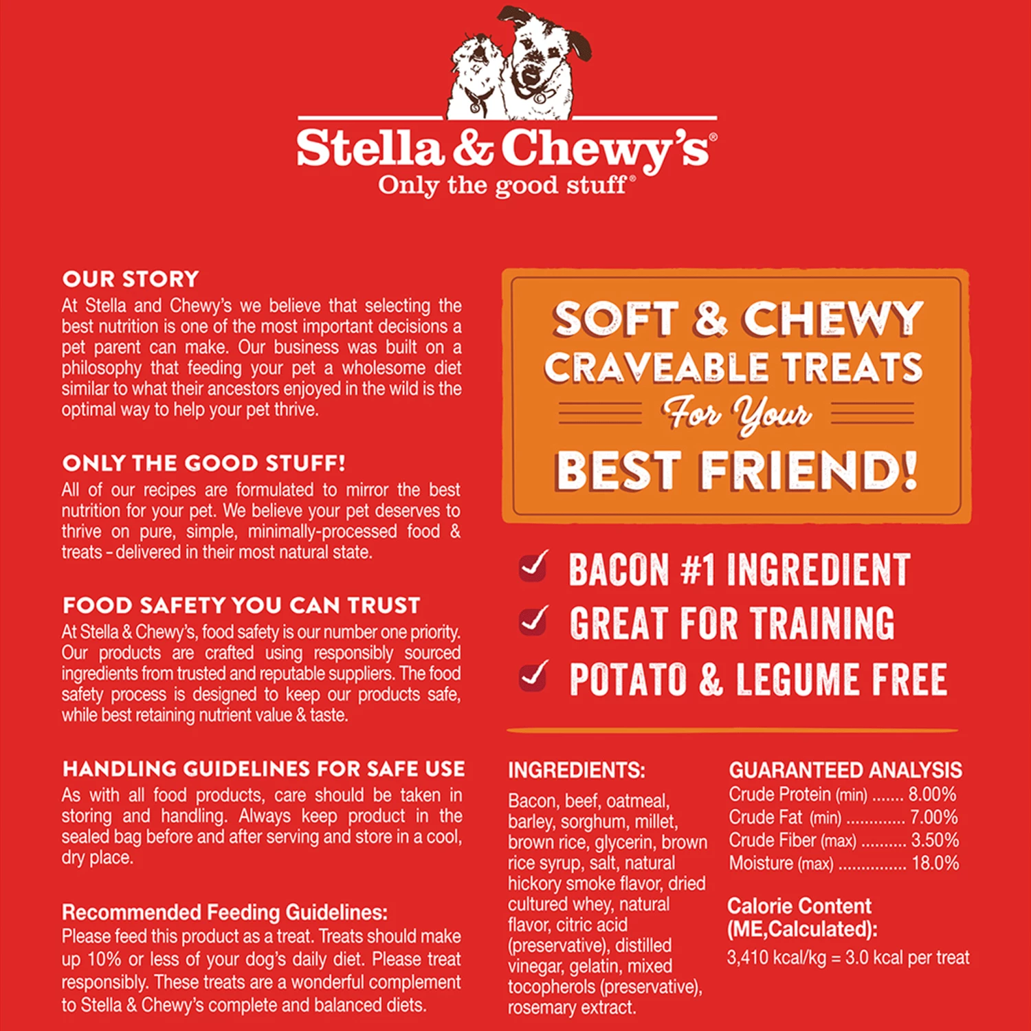 Stella & Chewy's Crav'n Bac'n And Beef Bites Dog Treats - 8.25 Oz - Image 2