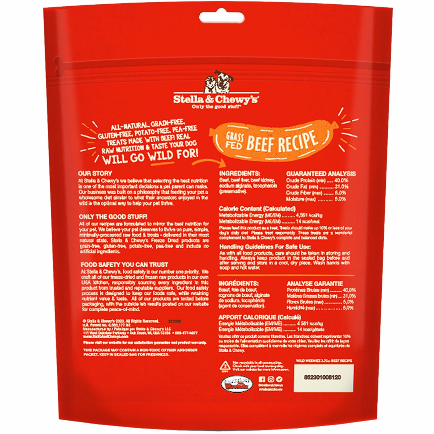 Stella & Chewy's Grass-Fed Beef Wild Weenies Dog Treats - 3.25oz - Image 2