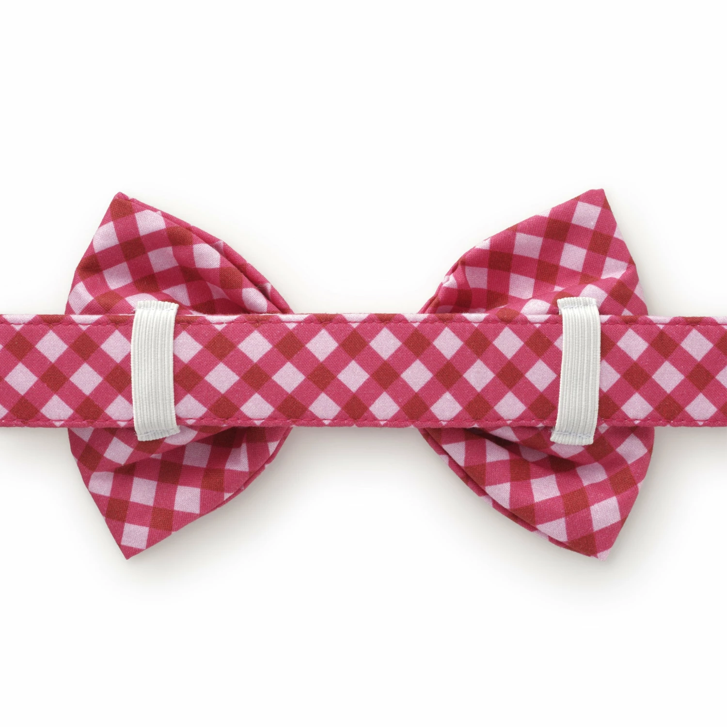 The Foggy Dog Bowtie - Raspberry Gingham - Image 2