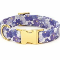 The Foggy Dog Collar - Pressed Pansies