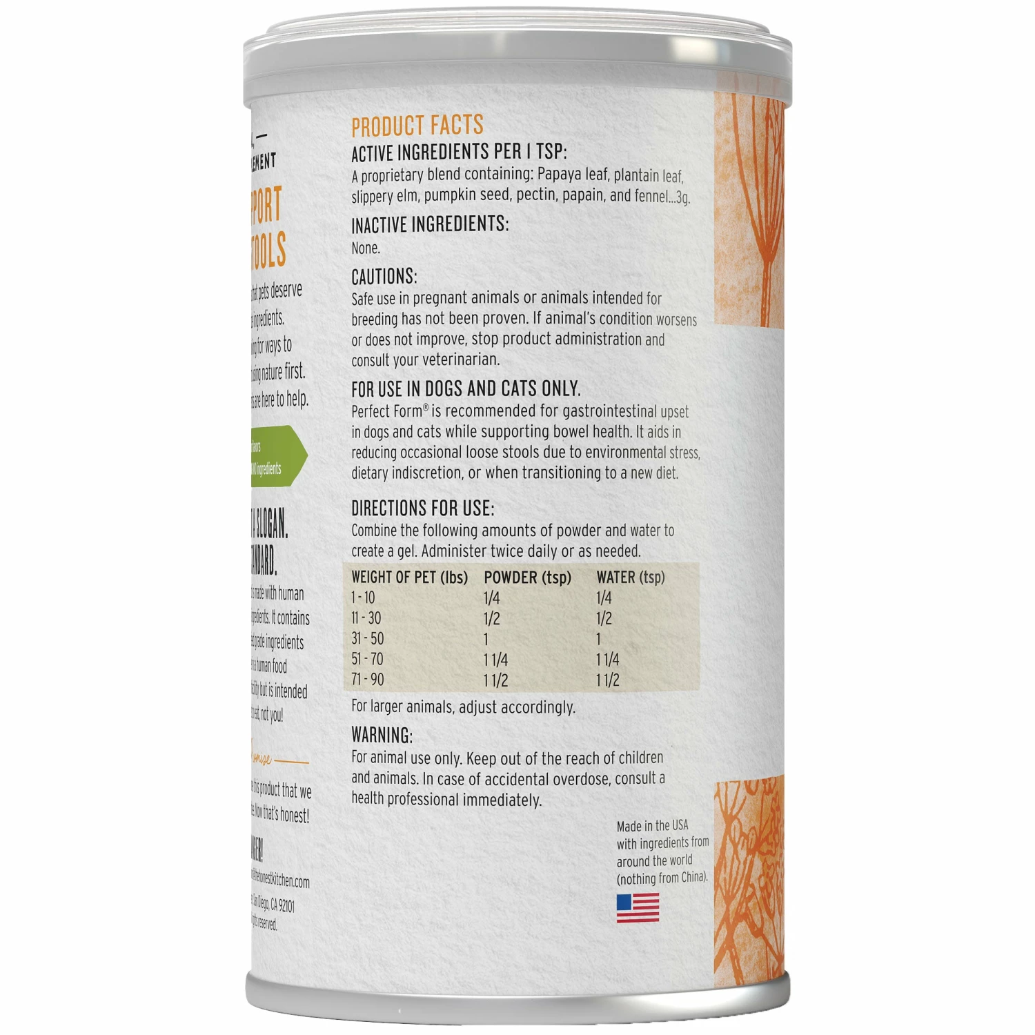 The Honest Kitchen Perfect Form Digestive Supplement For Dog & Cat - 3.2oz - Image 2